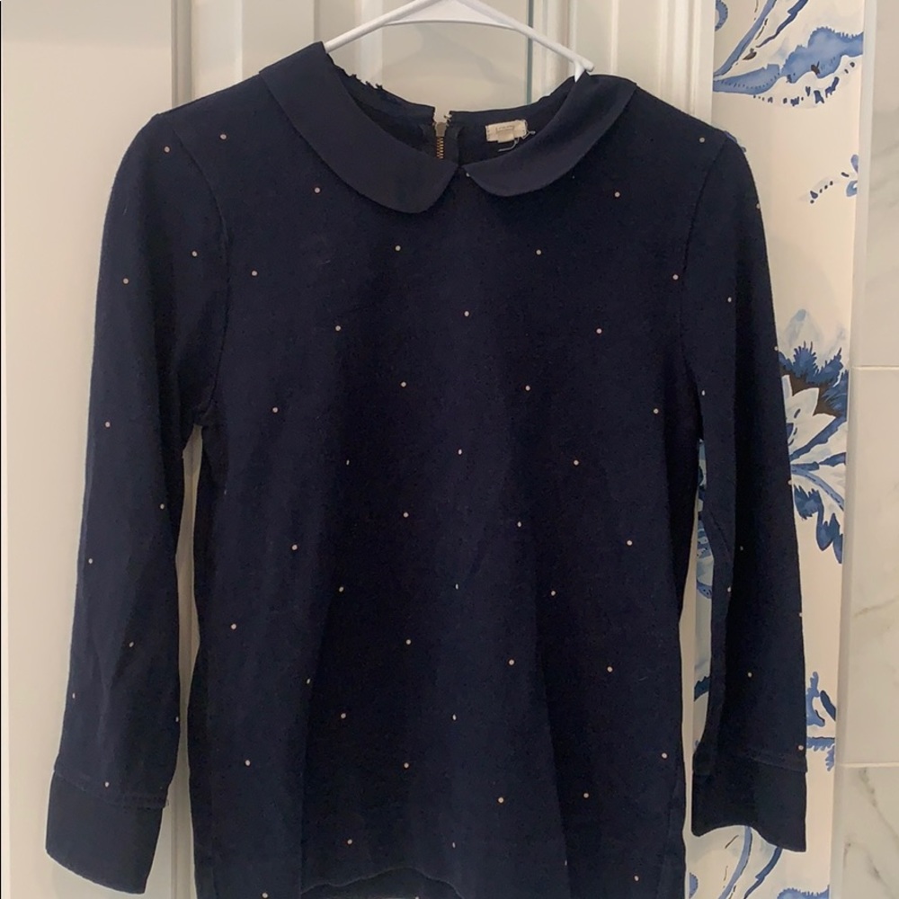 J Crew Navy collared sweater